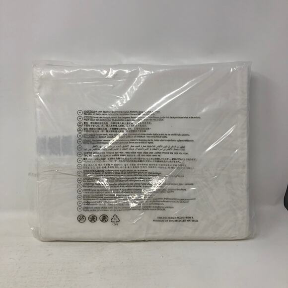 Ralph Lauren Organic Cotton Percale Palmer Queen Flat Sheet White Pale Sky Blue - Picture 3 of 10